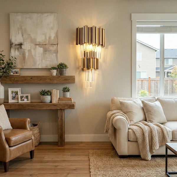 Bourbons Grand Crystal Wall Sconce