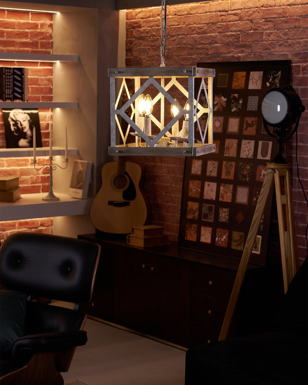 Zelaeora 4 - Light Wooden Pendant Lamp