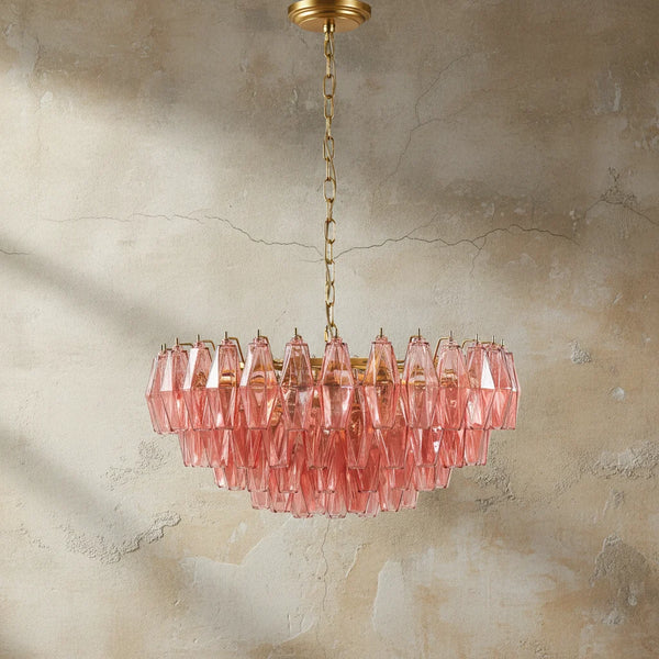 The Asteria Chandelier | Clear Glass & Brass Candlelight | CLND001