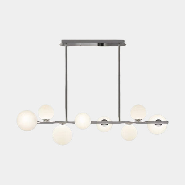 Linear Globe Pendant Light, Chrome / Black