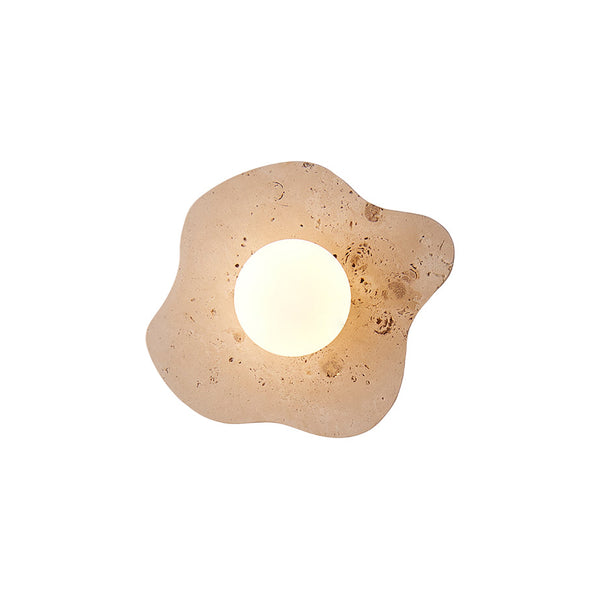 Tinduvyj Travertine Glass Wall Lamp