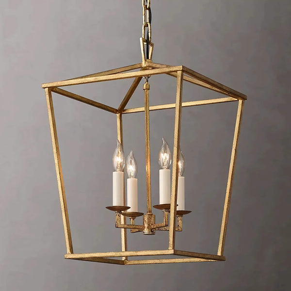 Open-Frame Copper Lantern Pendant | 4-Light | CL85074V