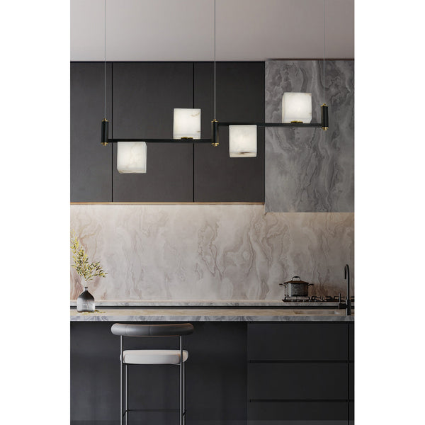 Ostruvye Box Alabaster Chandelier