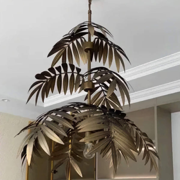 Palm Leaf Pendant | Brushed Gold | CLPLM
