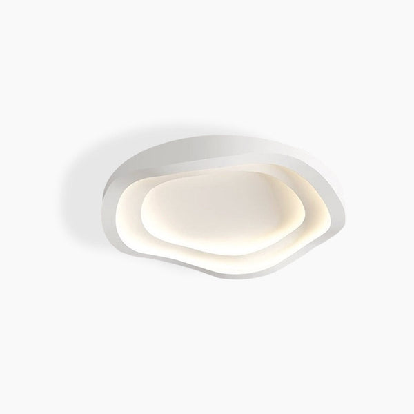 Flush Mount Ceiling Light Minimalist Wave LED Dimmable, White