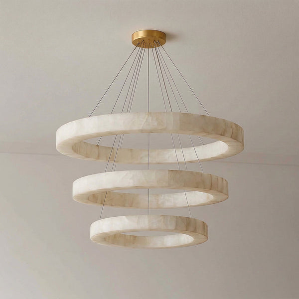 Anelli Tre Large | Alabaster Ring Chandelier | CLVC0212L