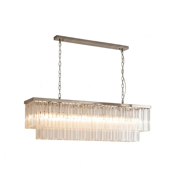 Lisenne Tiered Glass Rod Linear Chandelier