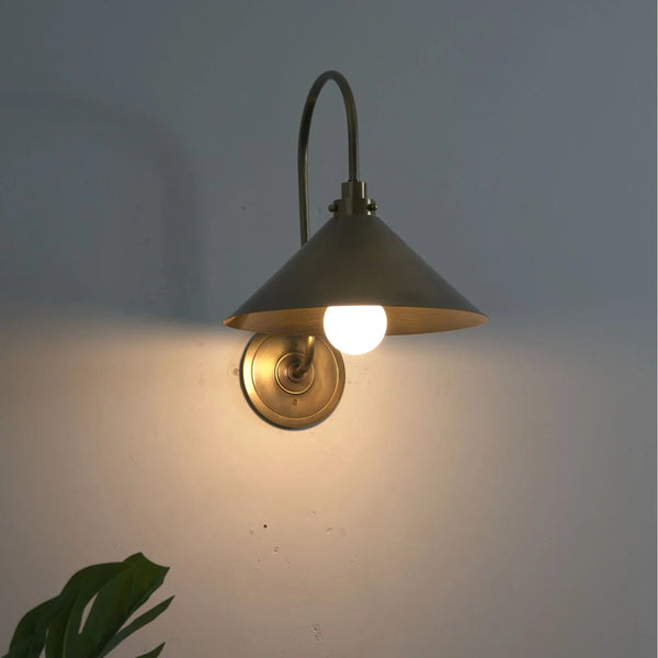 Gooseneck Cone Wall Sconce