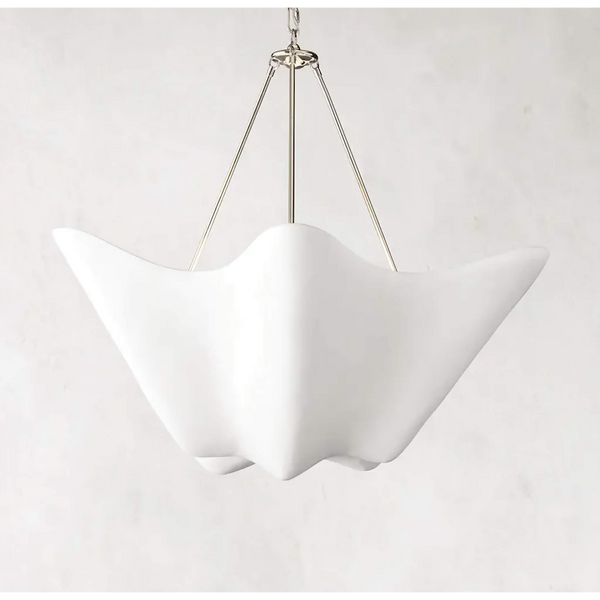 Plaster Wave Pendant | Brass Chain | CLPLAST05