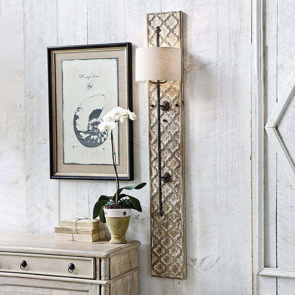 Echo Panel Creativity Wooden Fabric Sconce Wall Lamp