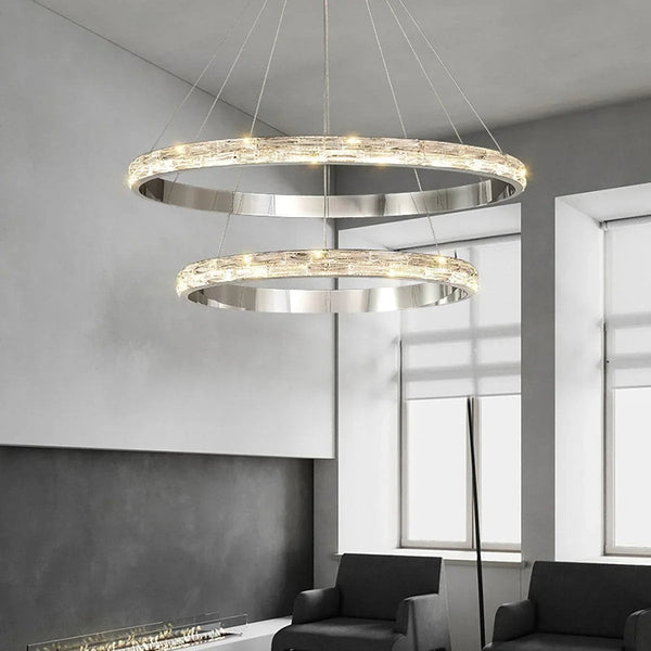 Ring Chandeliers | Mordern White Metal Chandelier