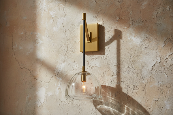 Brass Wall Sconce | Glass Shade | CLH8500