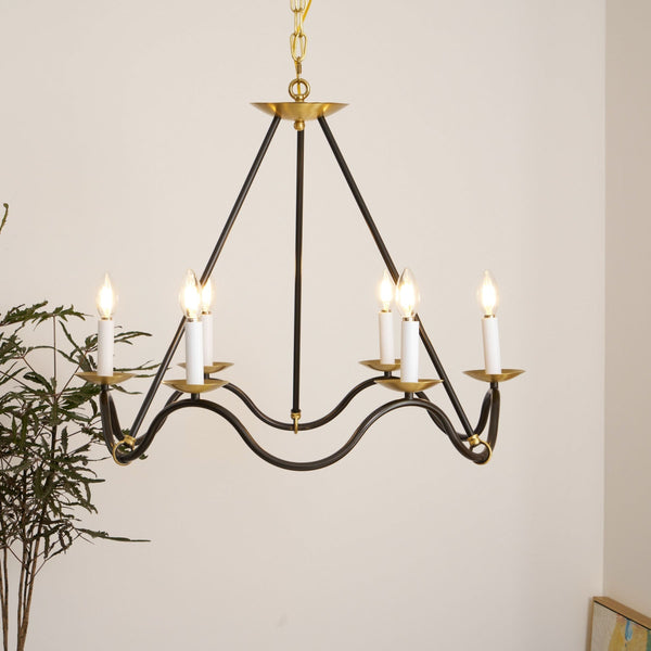 Shine Vintage Industrial Brass Chandelier