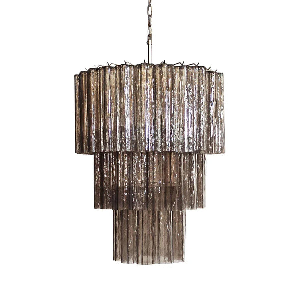 Smoked Tubes Chandelier