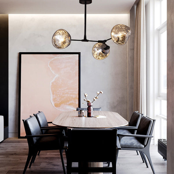 Designer Nordic Long Glass Island Lamp For Living Room