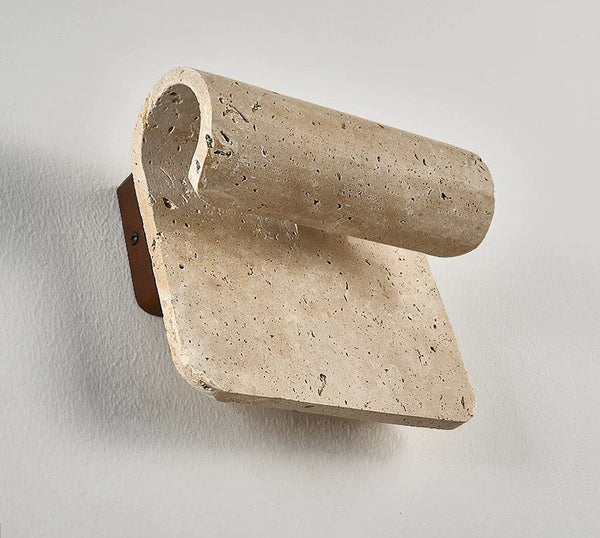 Curved Travertine Wall Sconce | CLSSQ13