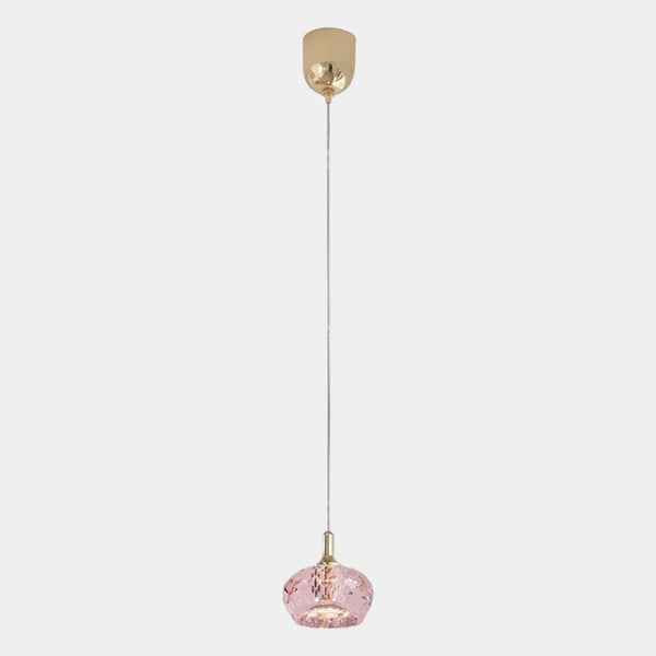 Luxury Small Crystal Round Pendant Light LED, 3 Colors