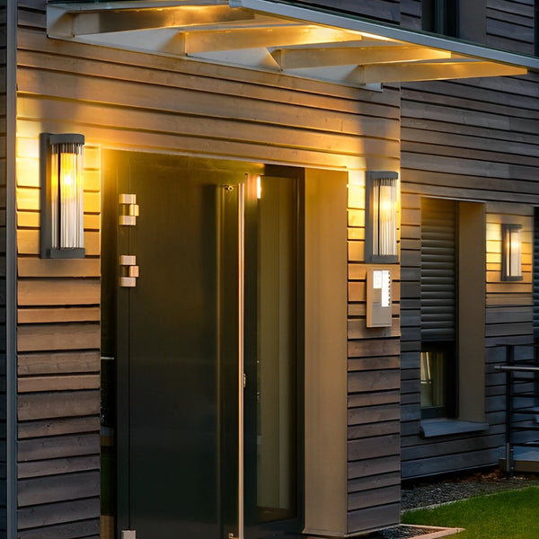 Denise Creative LED Modern Solar Glass Outdoor Wall Lights