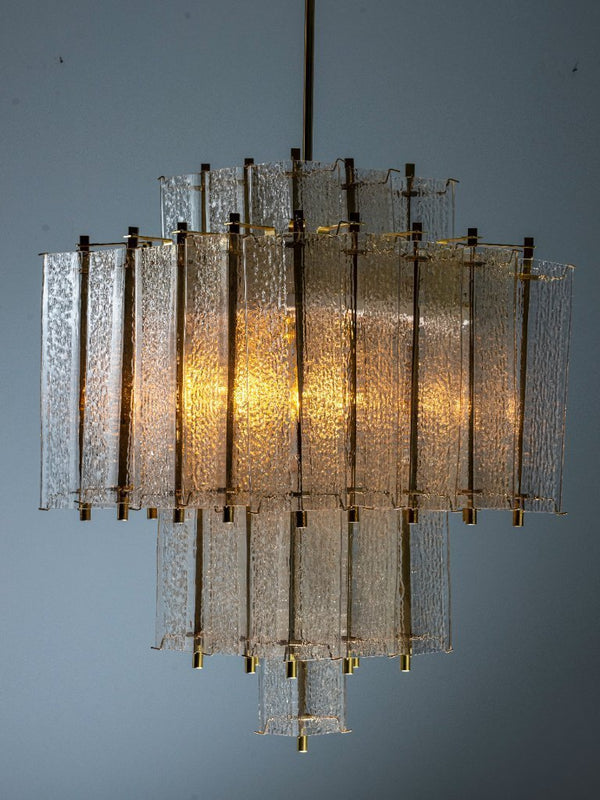The Aurelia Chandelier | Hand-Blown Glass & Solid Brass | CLND002