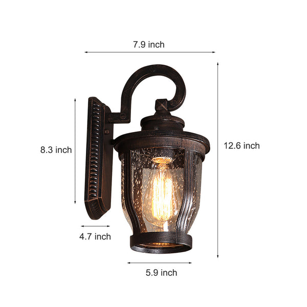 Eirerelle Retro Creative Vintage Glass Outdoor Wall Lights