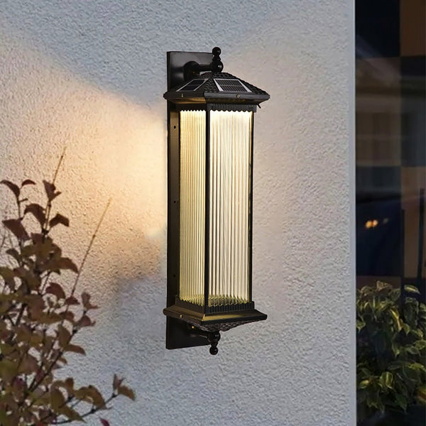 Eireleon Vintage Striped Retro Glass Outdoor Lights