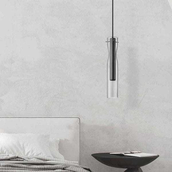 Pendant Light Modern Glass Linear Cylinder LED