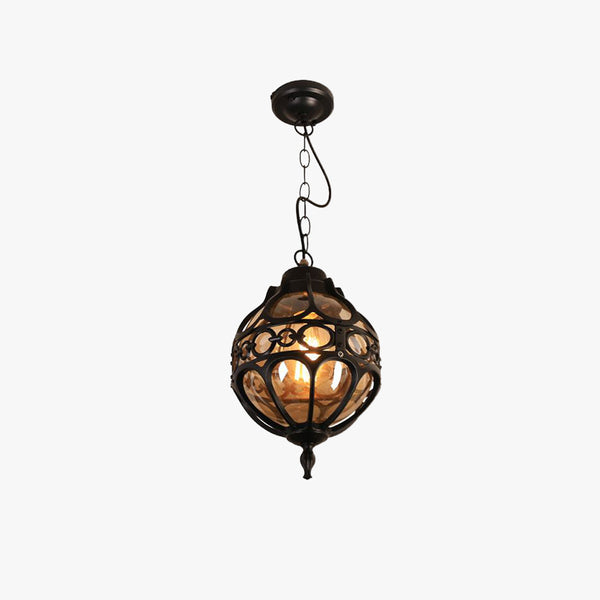 Silva Loft Sphere Vintage Farmhouse Rustic Pendant Light Black/Bronze Dining Room