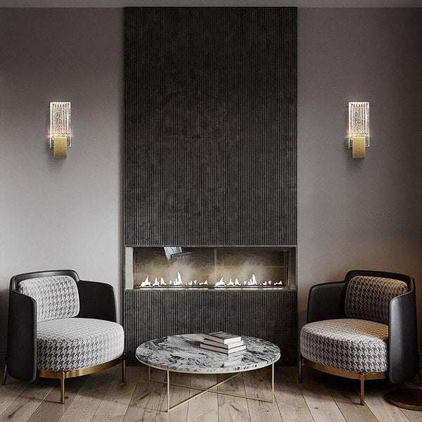 Pleated glass Sconce