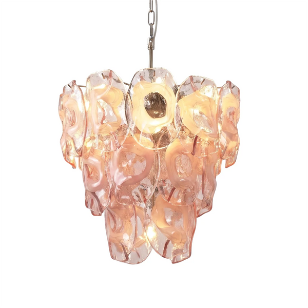 Amaris Petal Glass Tiered Chandelier