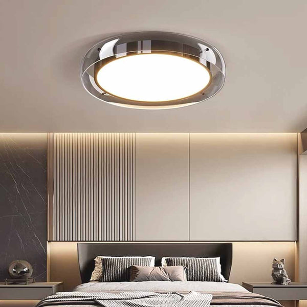 Round Glass Ceiling Light Luxury Flush Mount