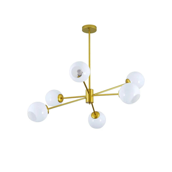 Staggered Glass 6-Light Chandelier