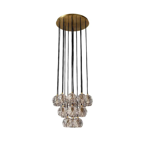 Crystal Ball Linear Round Chandelier