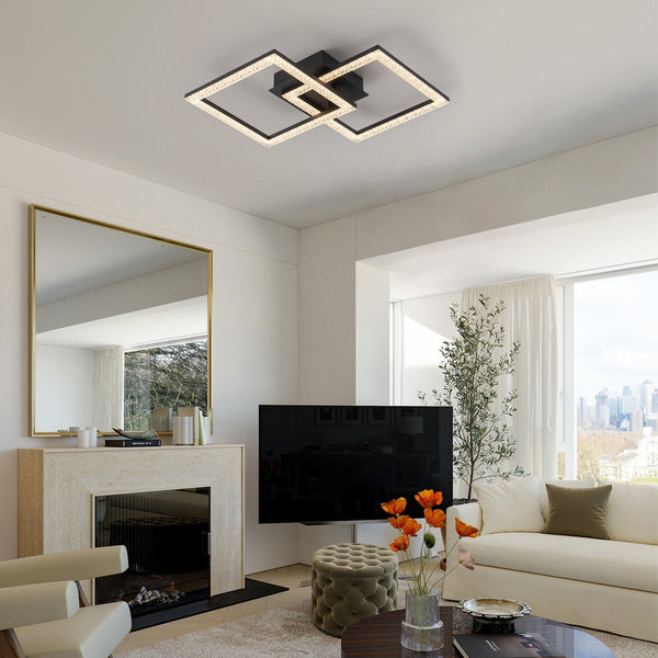 Mjolkuvux Minimalist Dimmable Semi Flush Mount Ceiling Light