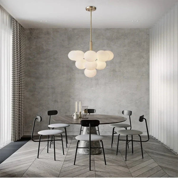 13-Light White Bubble Glass Ceiling Light