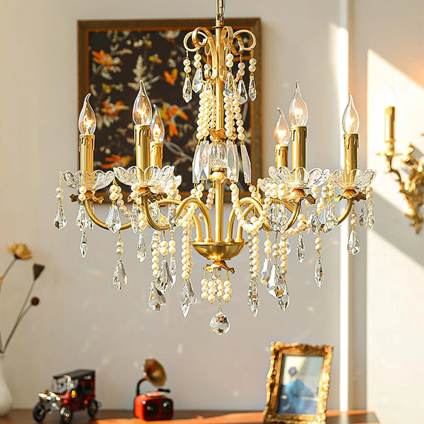 Floral Candelabra Crystal Chandelier