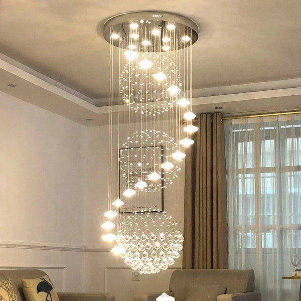 Lonas Large Foyer Crystal Chandelier