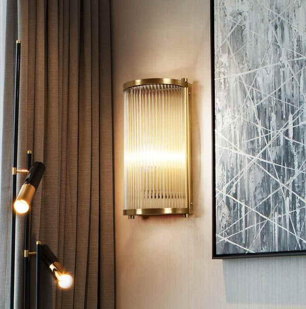 Striped Glass Sconce