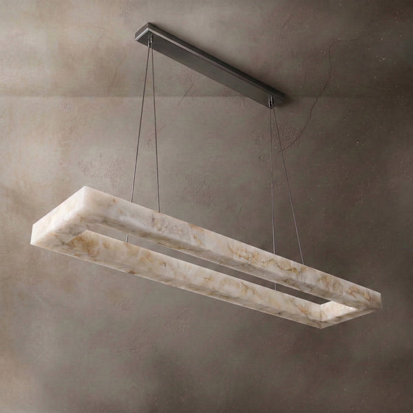 Rectangular Alabaster Linear Chandelier | IP65 | CLVG01000