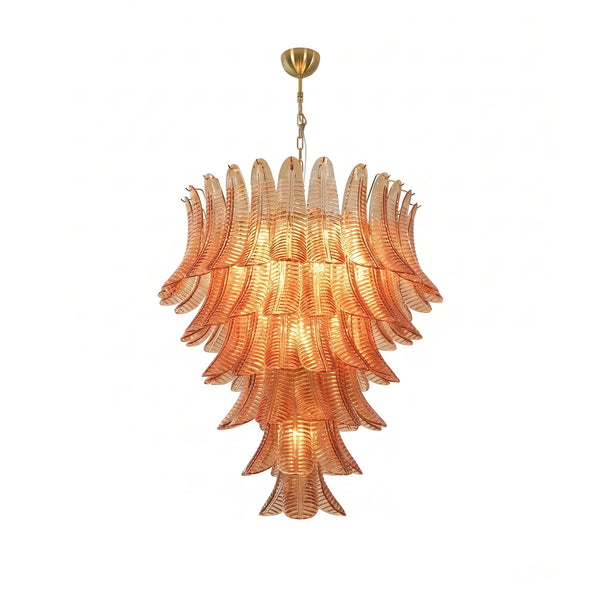 Verdine Amber Fern Leaf Chandelier