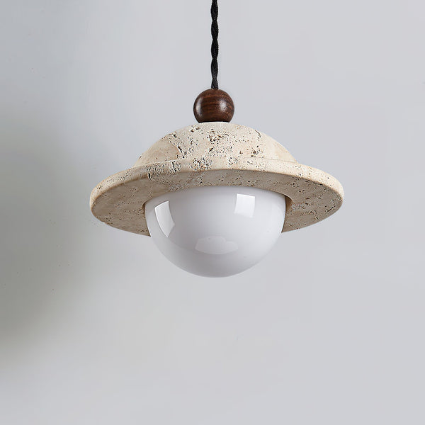 Noreaya Donut Pendant Light Travertine