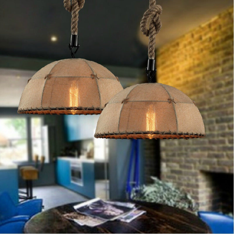 Ritta Industrial LED Pendant Light Metal Rope Bedroom