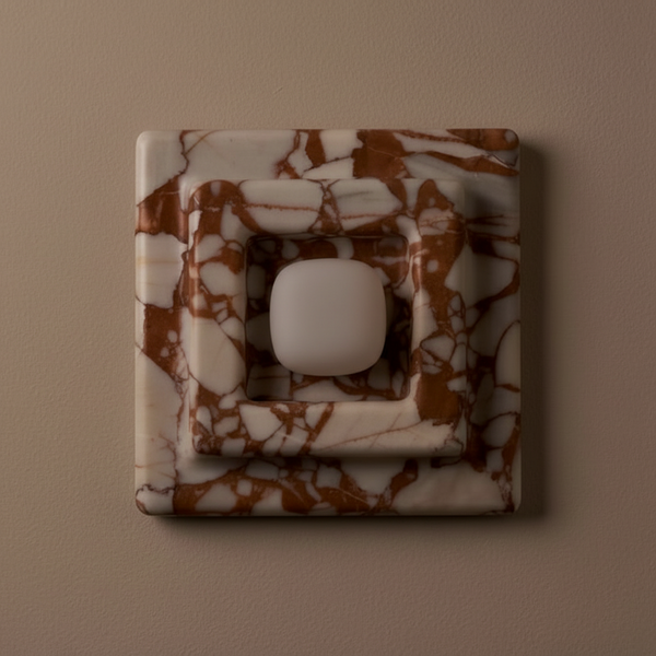 Black Marble Square Wall Sconce | CLMZU45