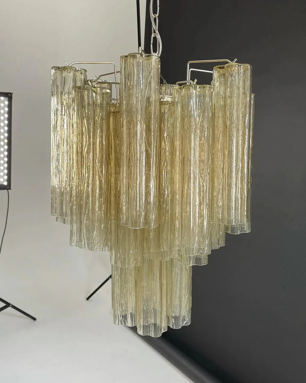 Fantastic Amber Tube Chandelier