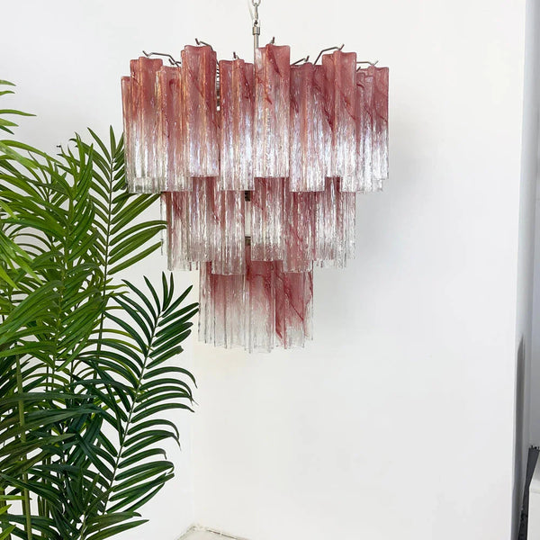 Elegant Pink Rose Chandelier