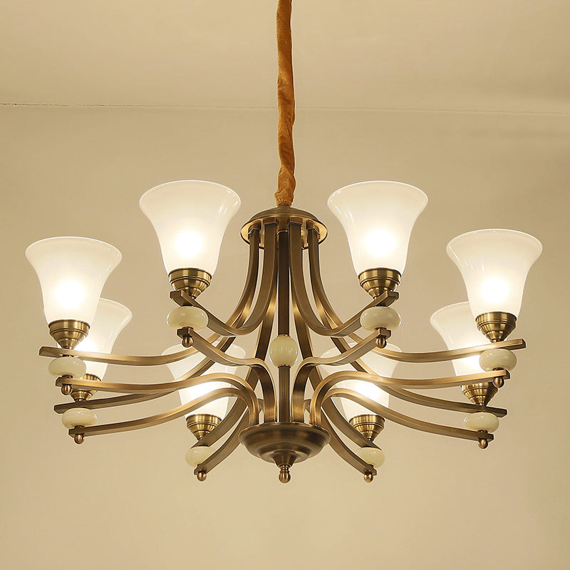 Cizorila Postmodern Luxury Brass Glass Chandelier