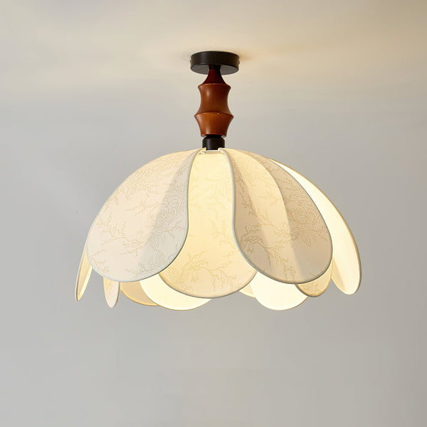 Boho Scalloped Fabric Ceiling Light