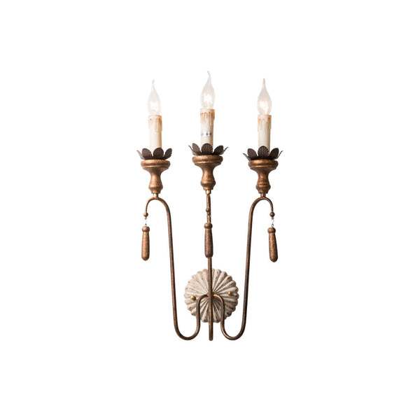 Avelaris Vintage Industrial Wooden Wall Lamp