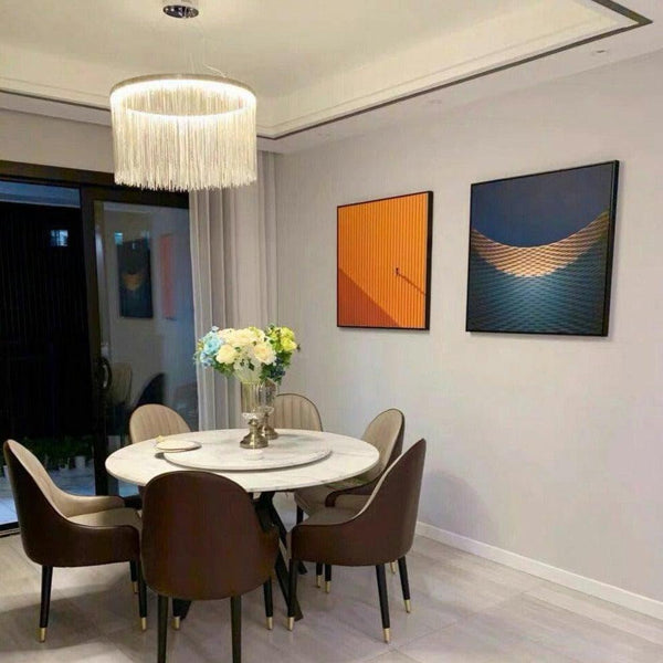 Aluminum chain chandelier