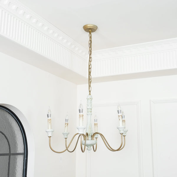 Ljomuvyi Traditional Farmhouse Wood Chandelier
