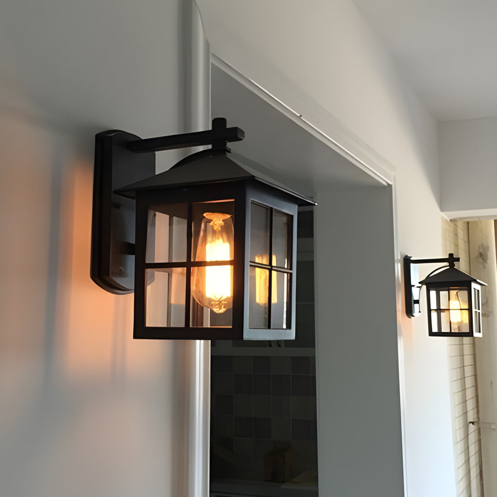 Celenaine Antique Modern Glass Outdoor Wall Sconce Light